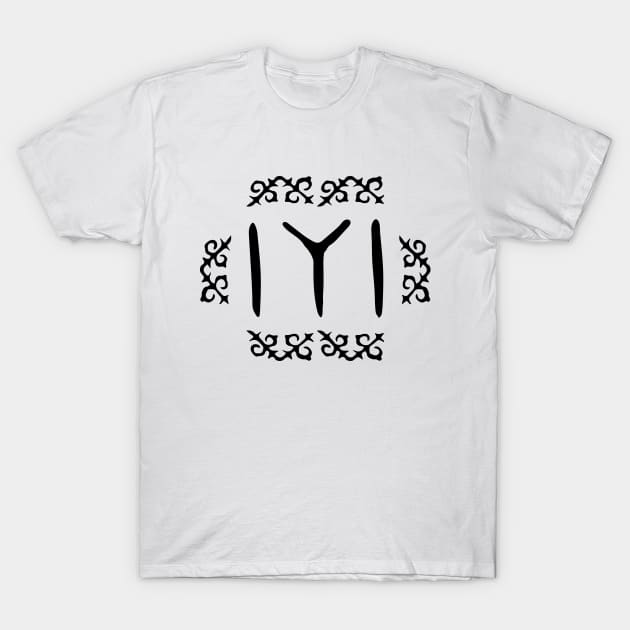 Black Kayi Tribe Flag Symbol from Dirilis/Resurrection Ertugrul T-Shirt by TerrificTees